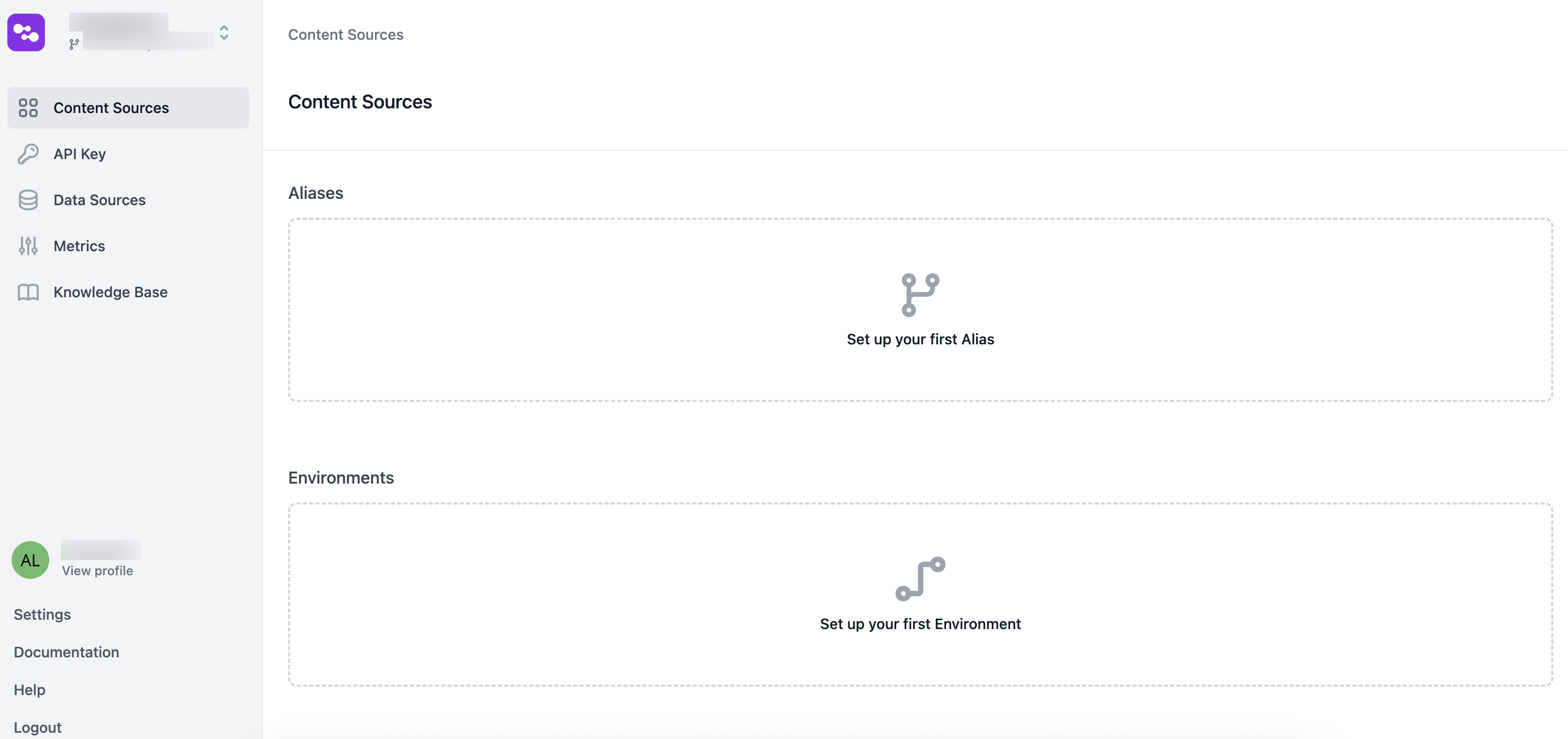 Ninetailed Content Sources page